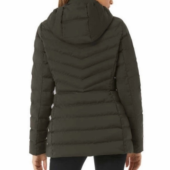32 Degrees Sz S Women's Hooded Puffer Jacket Dark Green/Grey NWOT New Condition - Picture 4 of 10